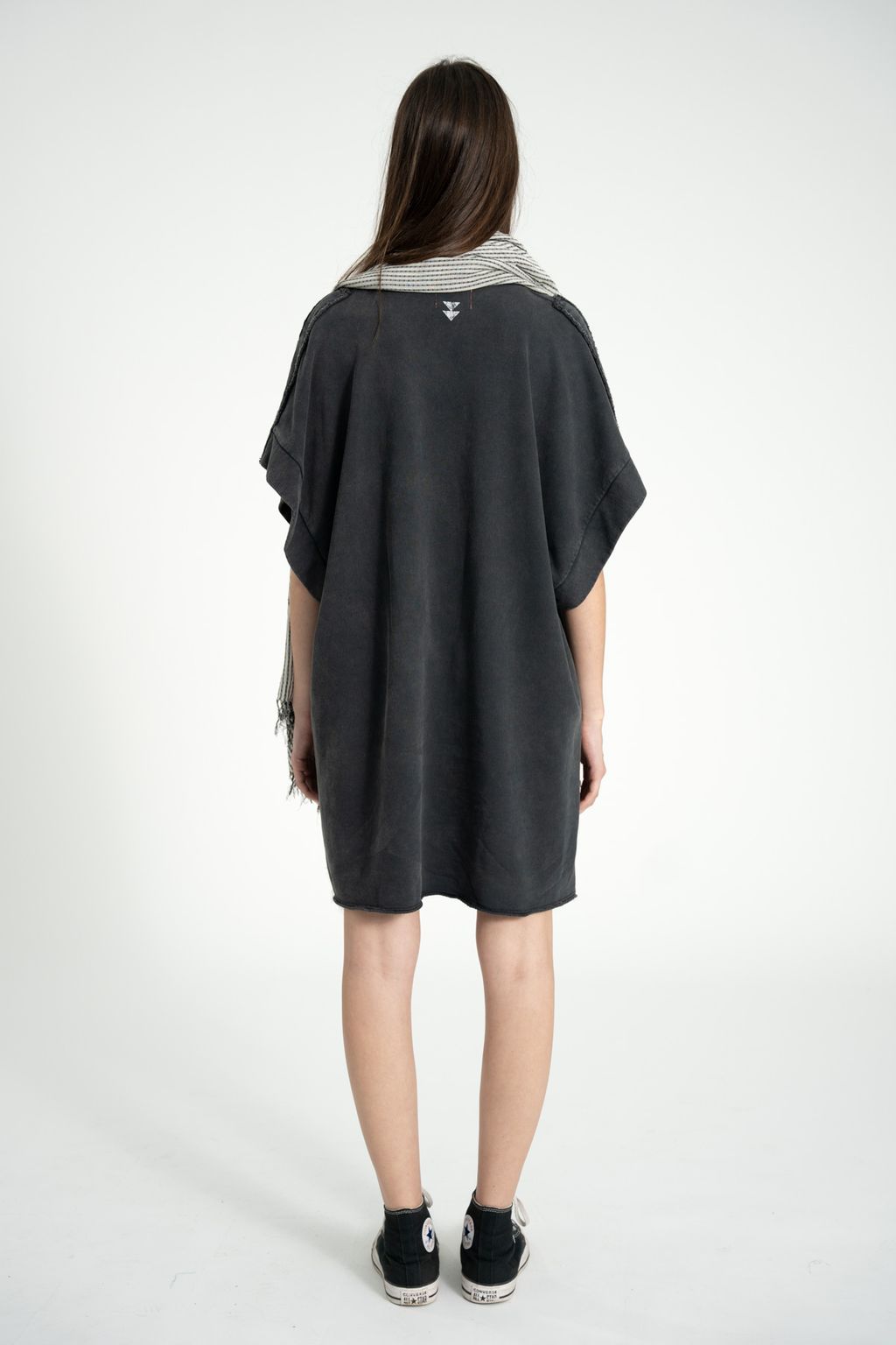 Robe T shirt noir délavé