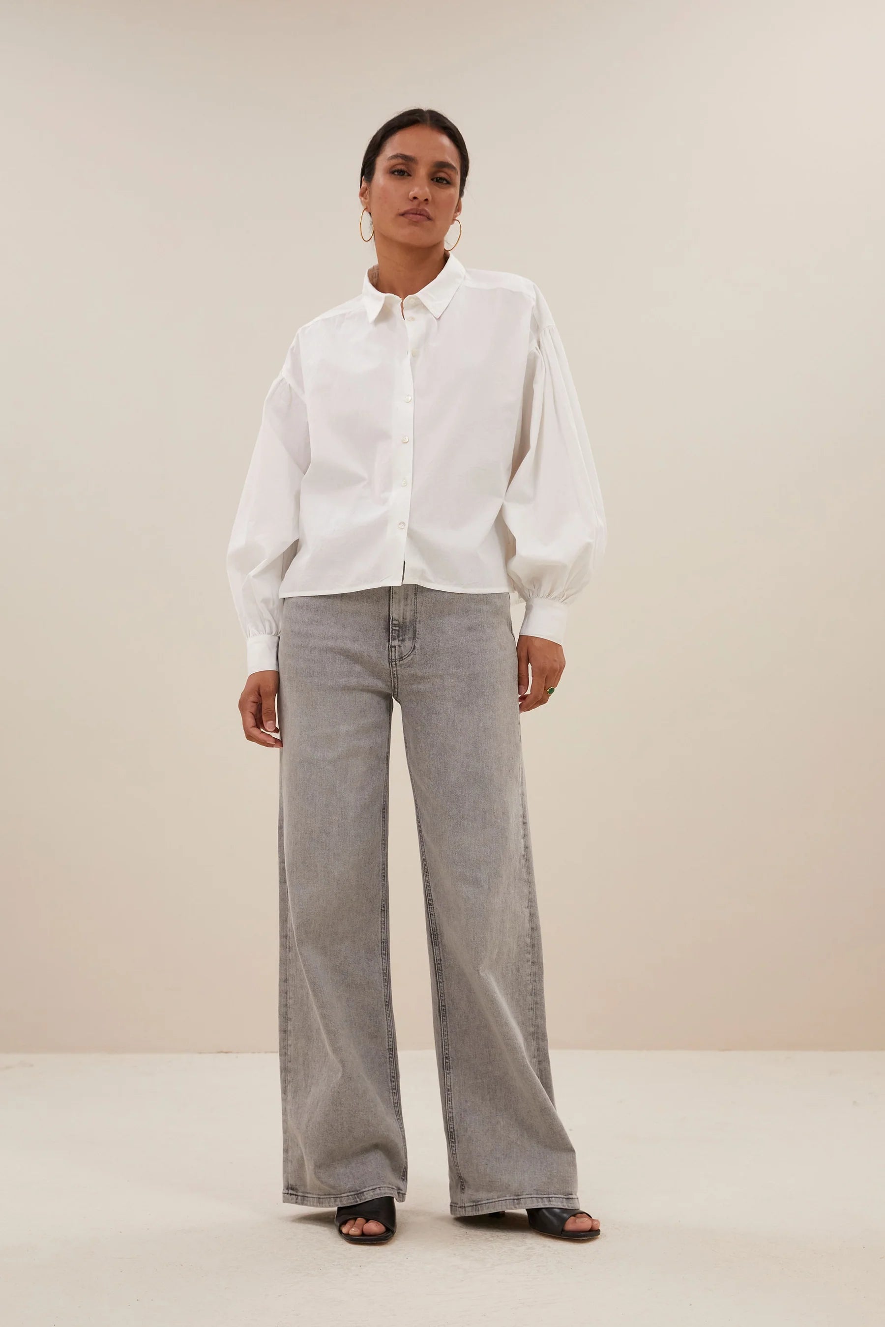 Chemise SARAH SHORT BLOUSE blanche
