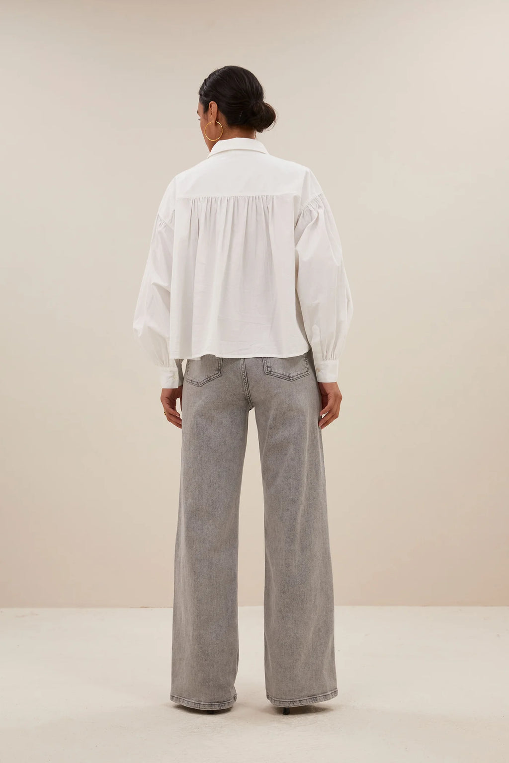 Chemise SARAH SHORT BLOUSE blanche