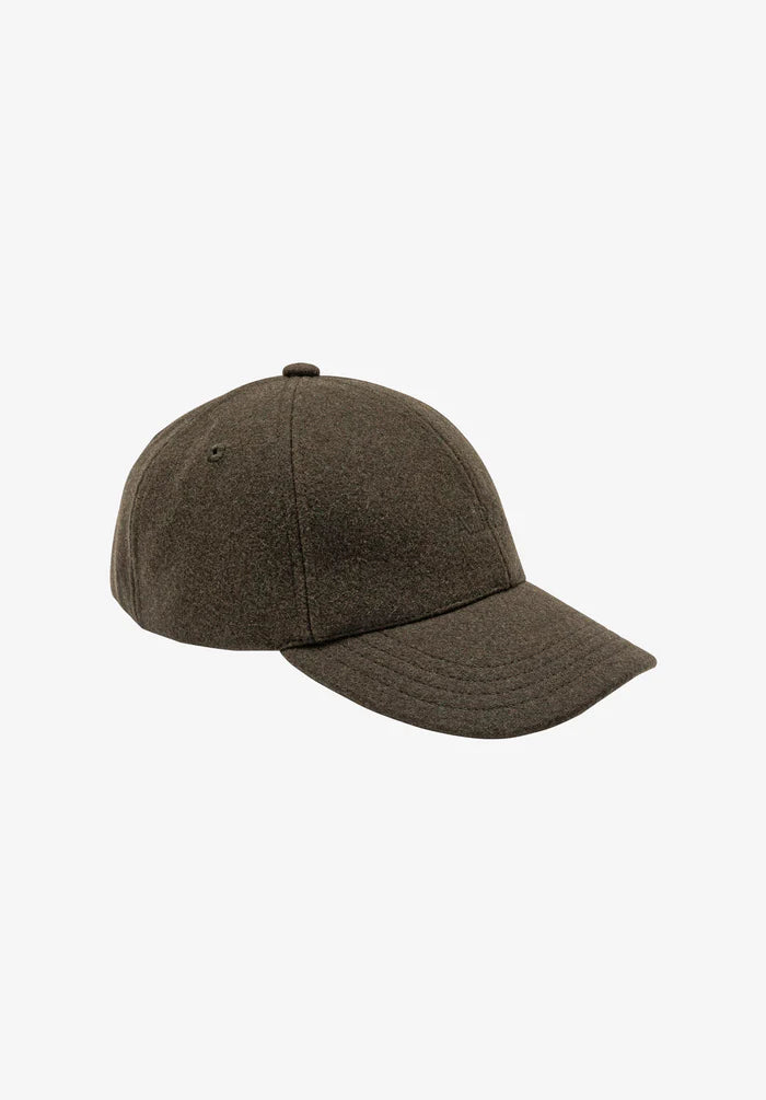 Casquette CHARLIE laine kaki chiné