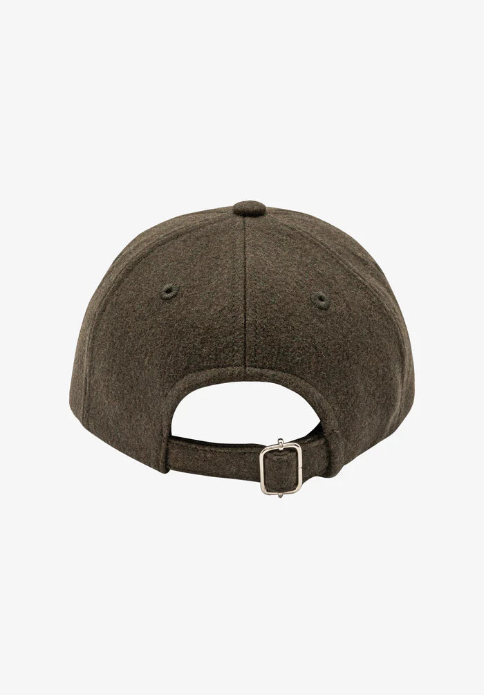 Casquette CHARLIE laine kaki chiné