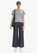 T-shirt BOXY RUE MADAME gris chiné/blanc