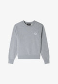 Sweat BOXY RUE MADAME gris chiné/blanc