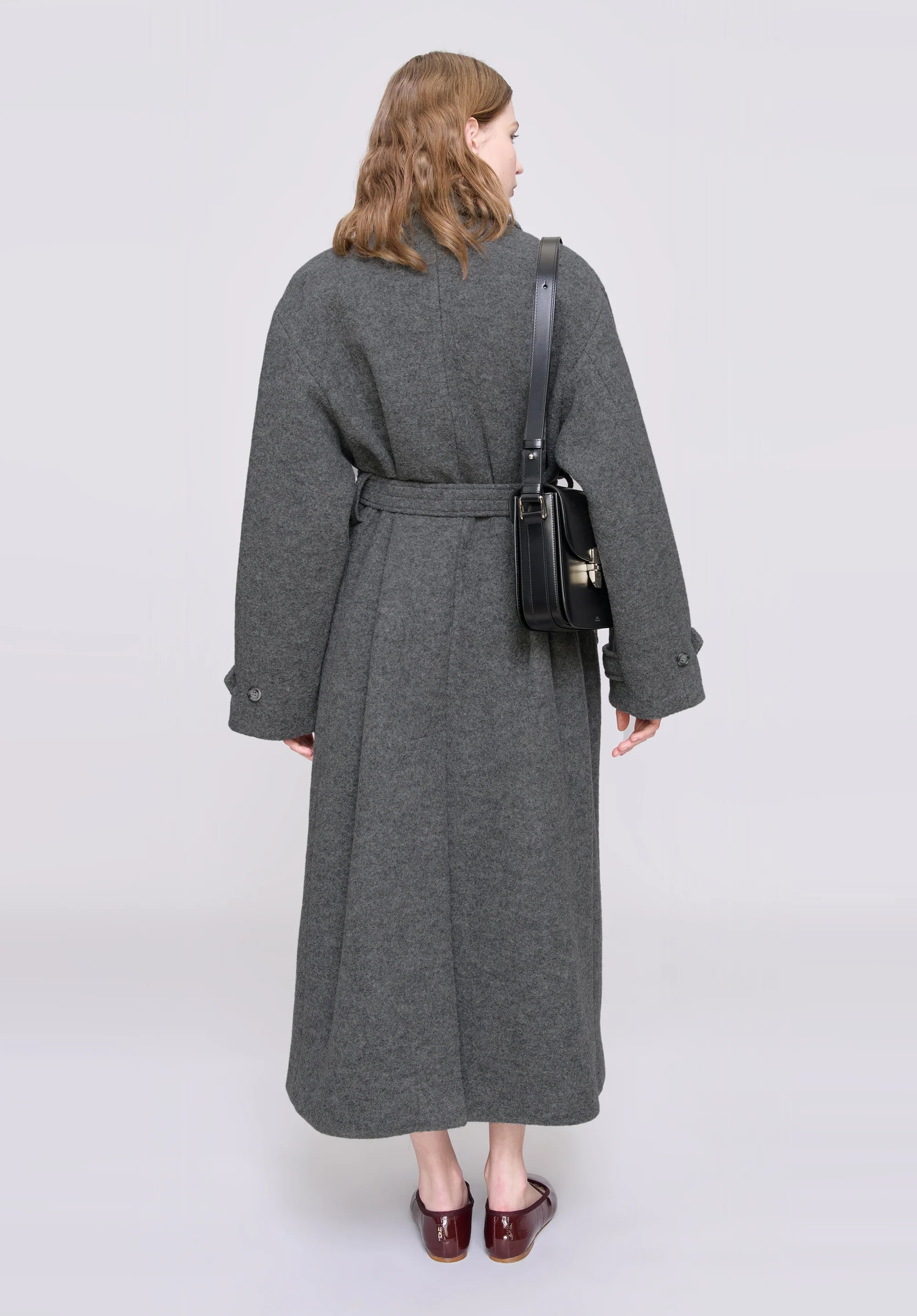 Manteau LEA gris chiné