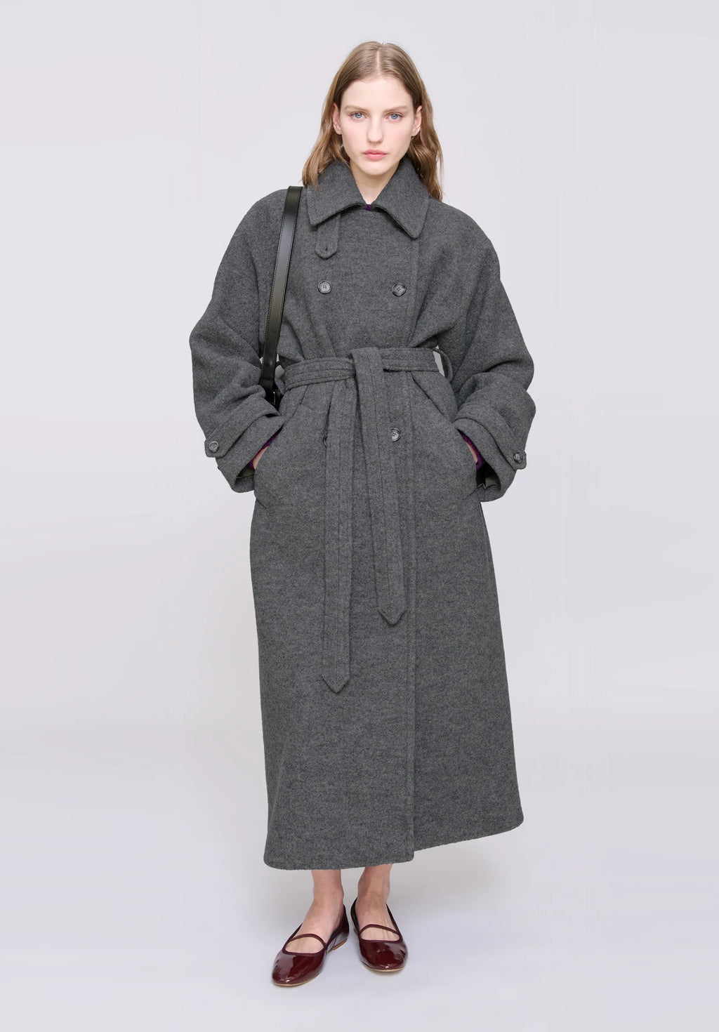 Manteau LEA gris chiné