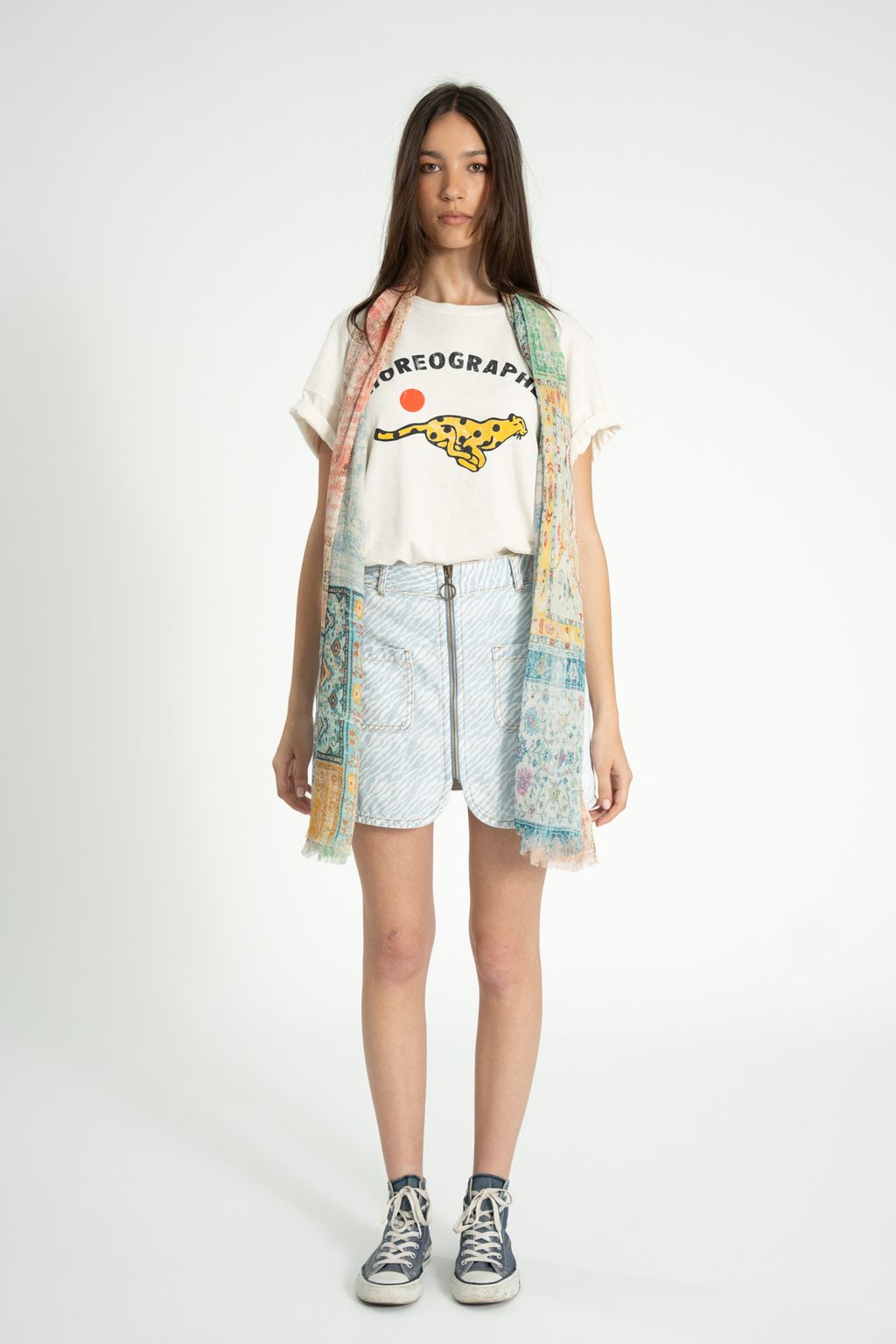 T shirt col rond Ecru