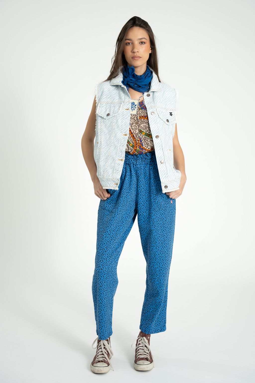 Pantalon bleu animal