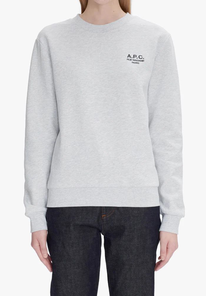 Sweat STANDARD RUE MADAME gris chiné/noir