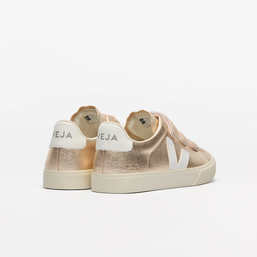 Baskets VEJA RECIFE LEATHER PLATINE WHITE