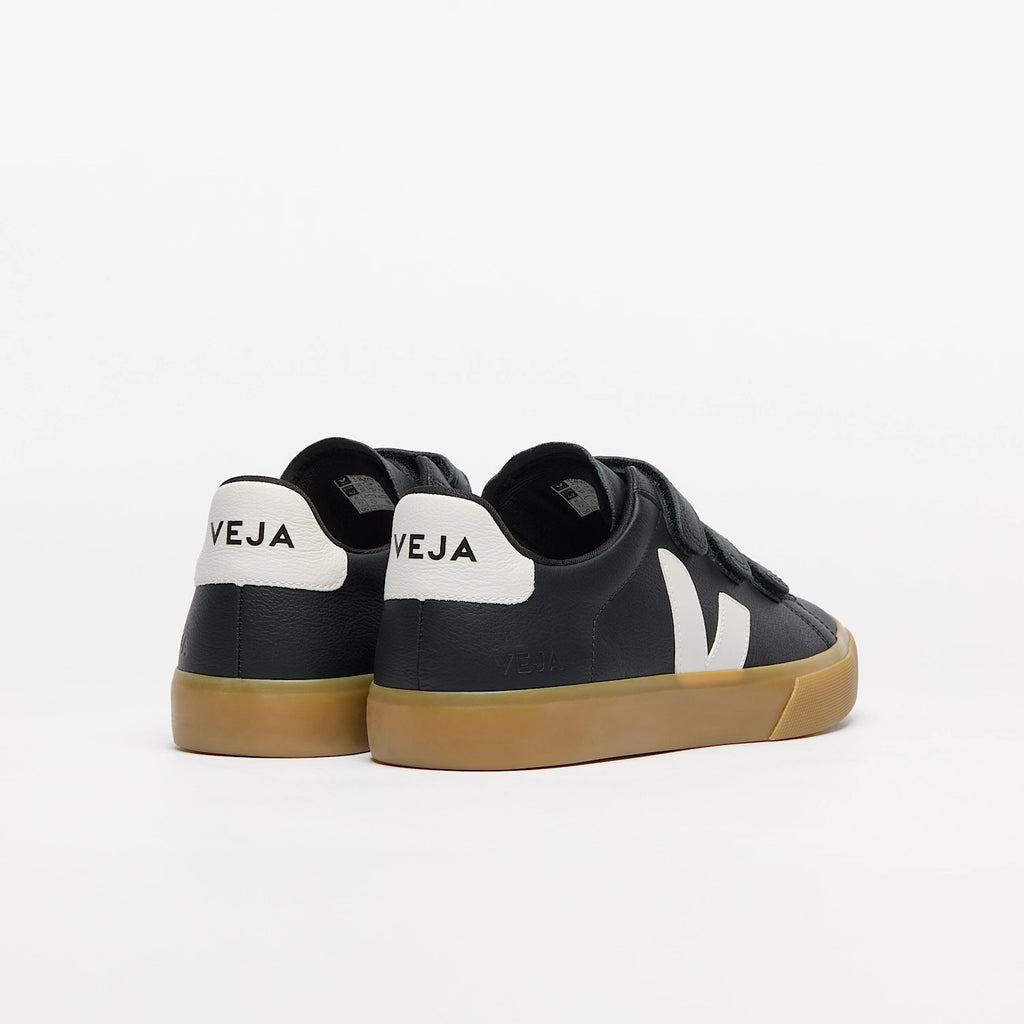 Baskets VEJA RECIFE LEATHER BLACK WHITE